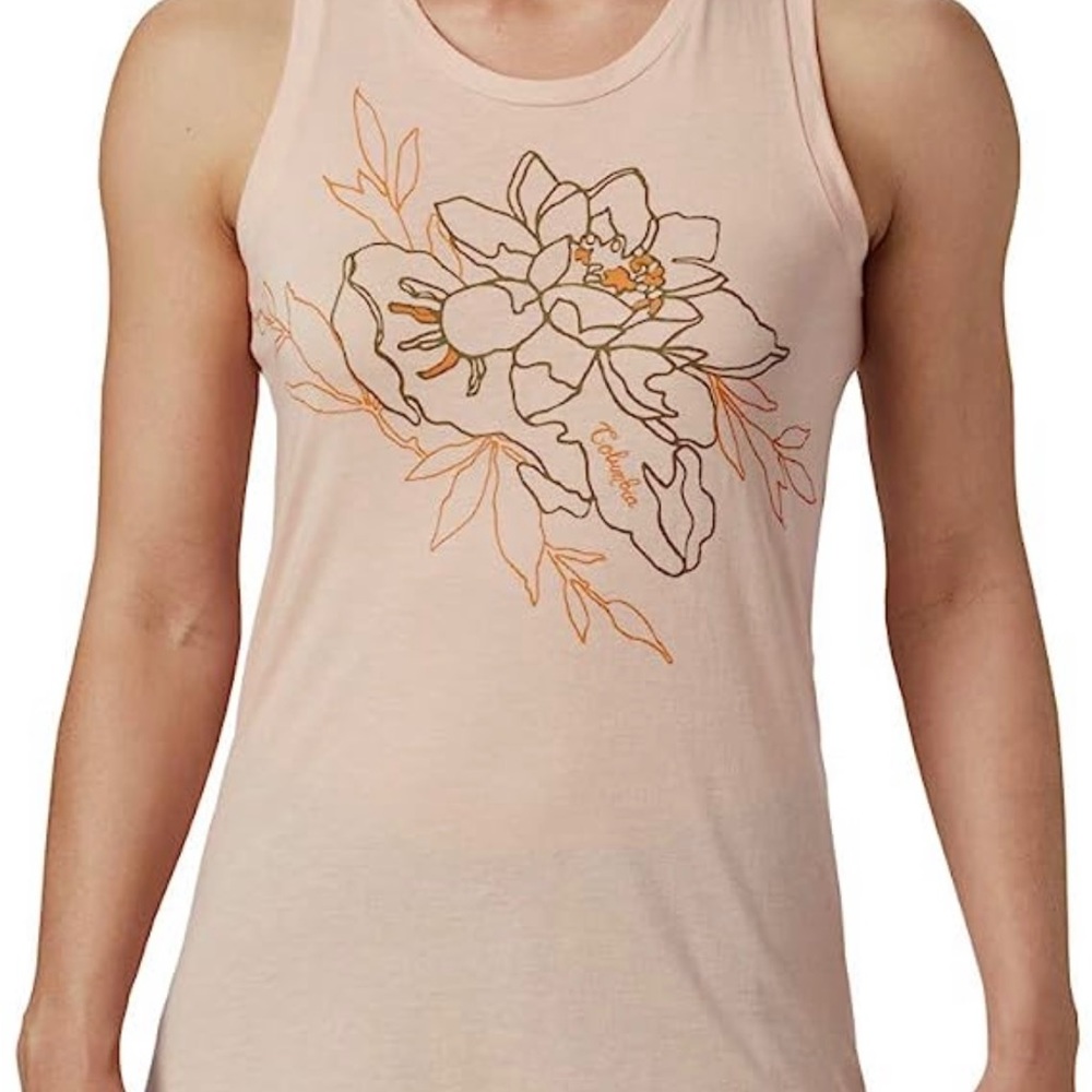 🍦 COLUMBIA Women’s Peach Graphic Tank SZ S/P EUC